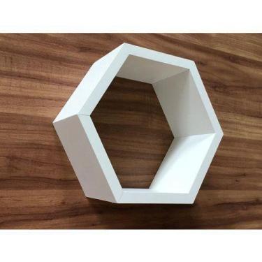 Imagem de Nicho Colmeia Hexagonal Mdf 15mm Decoração 4 Pç - B&D Arte e Decoração