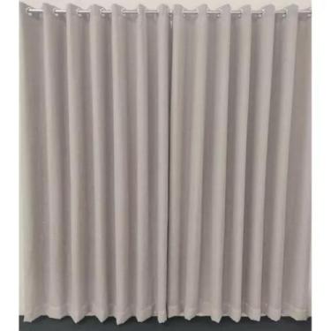 Imagem de Cortina Gaze De Linho Com Forro Para Sala 6,00x3,00 Argola - Salvatex 