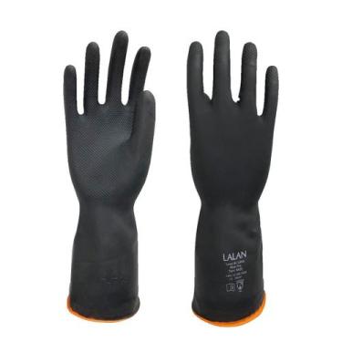 Imagem de Luva de Látex Reforçada Preta Max Pro CA 39619 Lalan AdvanSafety, 9