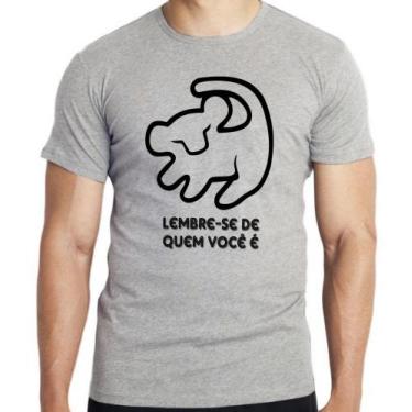 Imagem de Camiseta Rei Leão Simba Lembre-se de quem você é Blusa criança infanti