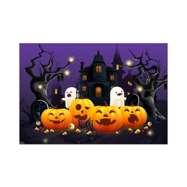 Imagem de Fundo Fotográfico 2,20 x 1,50 - Halloween Aboboras e Fantasmas  050 - 