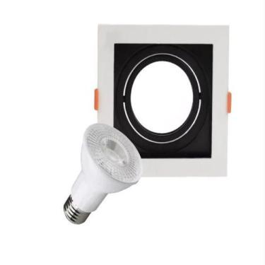 Imagem de Spot Recuado Par20 Quadrado + Lâmpada Led 6,5w - CTB / SIMILAR , Branc
