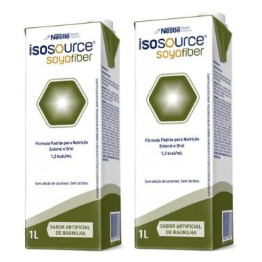Imagem de Kit Com 2 Unidades Isosource Soya Fiber 1Litro Nestlé Dieta Tetra Park