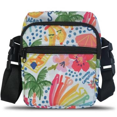 Imagem de Shoulder Bag Estampada Bolsa Transversal Pochete Mini Mochila 09 - Pau
