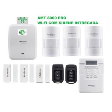 Imagem de Kit Alarme Sem Fio E Wi-fi Amt 8000 Intelbras C/ 6 Sensores