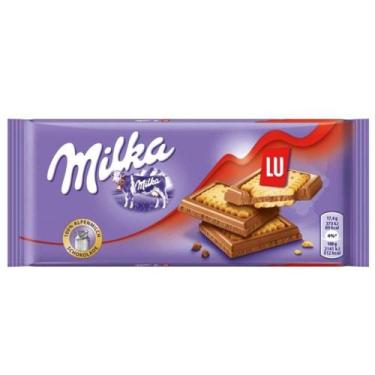 Imagem de Milka Chocolate ao Leite coberto com biscoito LU 87g
