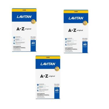 Imagem de Kit 3 Suplemento Alimentar Lavitan AZ Original 60 Cáps - Cimed