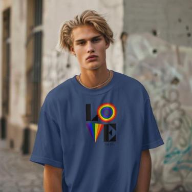 Imagem de Camiseta Casual Masculina Polo Blu Love em Algodão do P ao G1, Azul, M