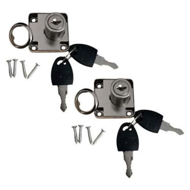 Imagem de Fechadura para Gavetas 4 cm. 2 chaves 4 parafusos ID-8151T Idea