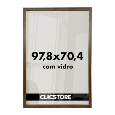 Imagem de Moldura para Quebra Cabeça Grow Puzzle 2000 peças 70,4x97,8 cm com Vidro Decoração Interiores Parede Sala Escritório (Tabaco)