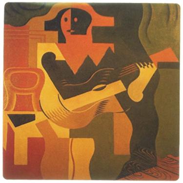 Imagem de 3dRose Mouse pad LLC 20 x 20 x 0,65 cm, foto de Juan Gris Pintura de 1919 de Arlequim com Guitarra (mp_100376_1)