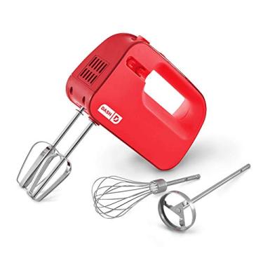 Imagem de Dash SmartStore™ Mixer de mão elétrico compacto de luxo + batedor e milkshake acessório para batidas, mistura de biscoitos, brownies, bolos, massa, massa, merengues e mais, 3 velocidades, 150 watts – Vermelho