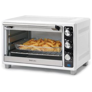 Imagem de Forno de Convecção 2 em 1, 22L com Função Air Fryer, Controle de Temperatura e Bandeja Coletora de Grade Cromada, 110V 1500W, Betty Crocker, Branco