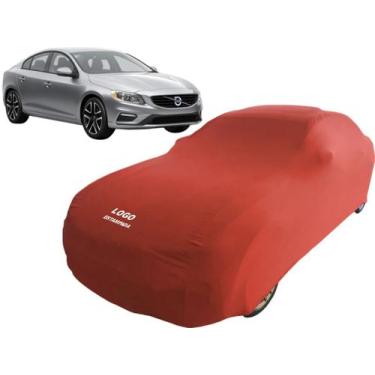 Imagem de Capa Automotiva Volvo S60 Tecido Helanca Cor Preta - Mz, Vermelha
