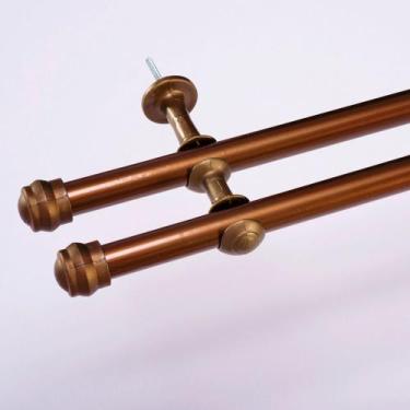 Imagem de Varão Duplo para Cortina de 3 Metros Espessura 19mm - Ouro Velho - Bor