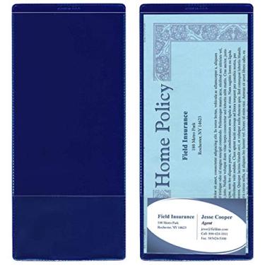 Imagem de StoreSMART - Porta-bilhetes de plástico para política/loteria com bolso para cartão de visita - Unidade única - INS30-NB-1 azul-marinho