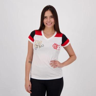 Imagem de Camisa Flamengo Zico Retrô Feminina - Braziline, GG