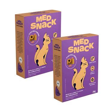 Imagem de Kit 02 Petisco Porta Remédio para Gatos MedSnack