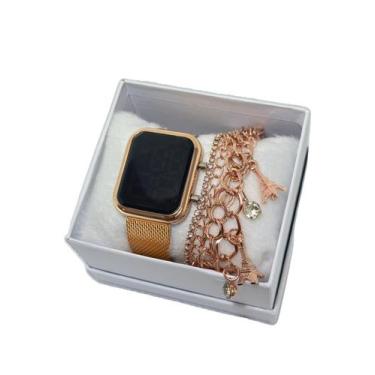 Imagem de Relógio Feminino Pulseira de Silicone Digital Led Acompanha Pulseira -