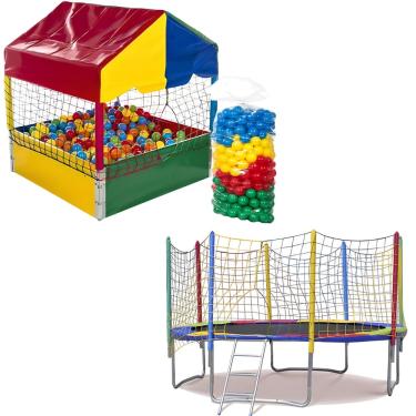 Imagem de Kit Cama Elástica 3,05m Piscina de Bolinhas 1,00m c/ 500 Bolinhas 