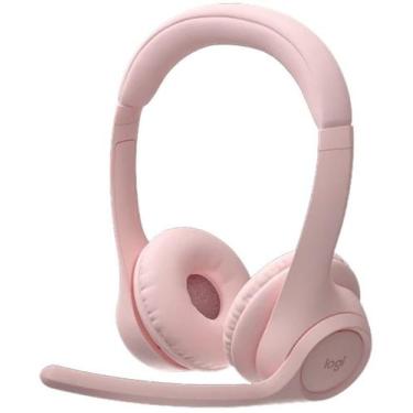 Imagem de Headset Logitech Zone 300 Wireless 981-001406 - Preto, rosa