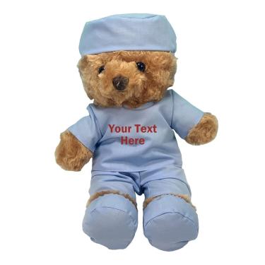 Imagem de Ursinho de pelúcia de pelúcia Doctor Nurse personalizado 28 cm