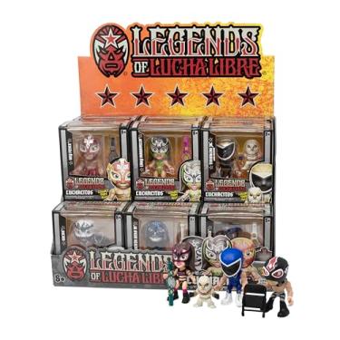 Imagem de Boss Fight Studio Legends of Lucha Libre Luchacitos Mini Action Figure Mystery Box Premium Collectible – 18 Pack of Assorted Luchador 3-Inch Figurines with 5 Points of Articulation