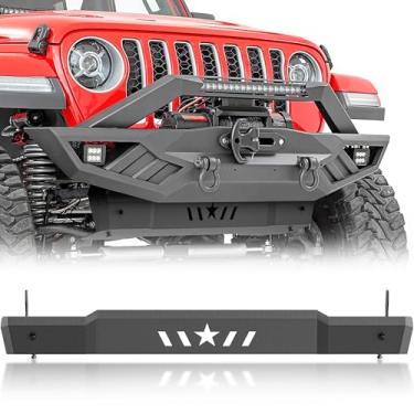Imagem de YZONA Capa de para-choque frontal com placa deslizante compatível com Jeep Wrangler JL JLU 2018-2025 e Gladiator JT 2020-2025, protetor de motor de proteção inferior (não serve para amortecedores