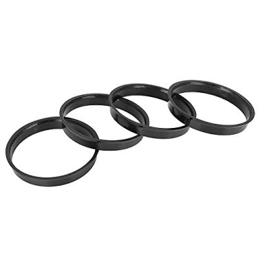 Imagem de X AUTOHAUX 4 peças de plástico 67,1 mm OD para 65,1 mm ID cubo de carro anéis centralizados furo da roda espaçador central anéis preto