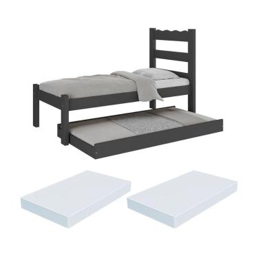 Imagem de Bicama de Madeira Maciça com Colchão Incluso Multimóveis CR35258