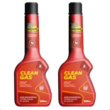 Imagem de Kit 2 Aditivo Bardahl Clean Gas Combustível Gasolina 200ml