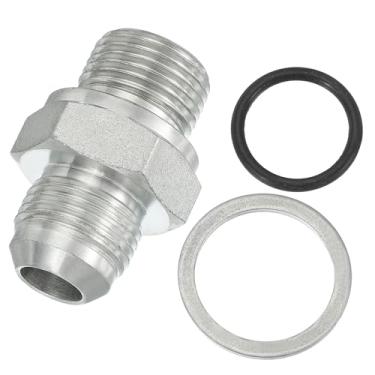 Imagem de PATIKIL Conectores de mamilo redutores hexagonais adaptador de tubo macho 7/20.3 cm alargador 37° JIC x 5/20.3 cm BSPT macho, adaptador de bocal redutor de encaixe de tubulação encaixe hidráulico de