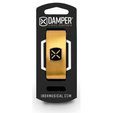 Imagem de Damper em couro e tag em metal dourado metalico dmmd02 - IBOX