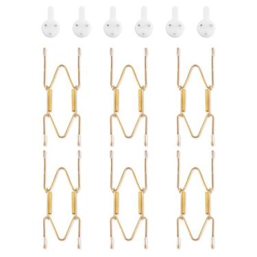 Imagem de Cabides de parede para parede de 10 a 12,7 cm, pacote com 6, dourado
