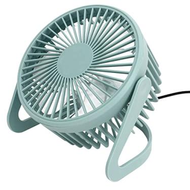 Imagem de Ventilador de Mesa USB, Mini Ventilador de Mesa Cabo de Alimentação USB Estendido Silencioso Forte Resistência à Pressão de Energia Eólica para Casa Ao Ar Livre (Azul claro)