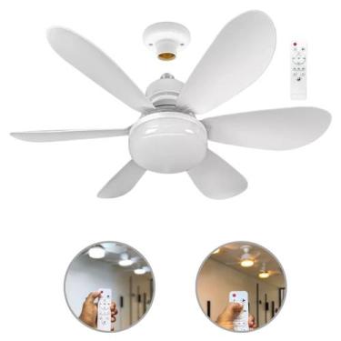 Imagem de Lampada Luminaria Led Ventilador Teto Dimerizavel 40w Quente Frio Amar