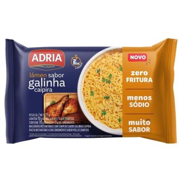 Imagem de Macarrão Instantâneo Lámen Galinha Caipira Zero Fritura Adria 75g