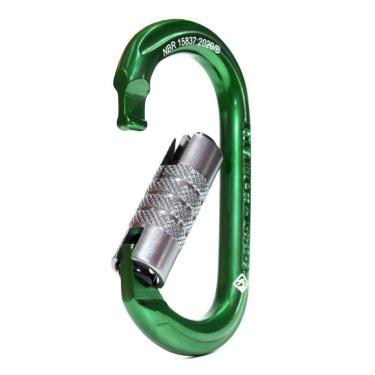 Imagem de Mosquetão Usclimb Alumínio Oval Keylock Trava Tripla 22kn Ce Uiaa Nbr Verde