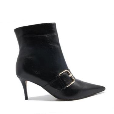 Imagem de Bota Cecconello Couro Preto Salto Fino-Feminino