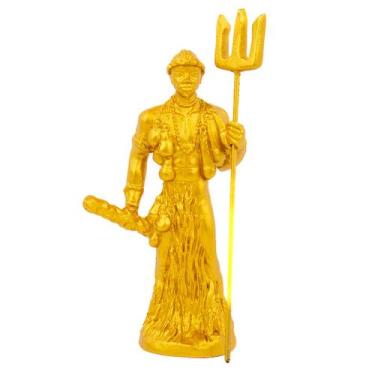 Imagem de Escultura Exú Do Ouro Orixá 15 cm em Resina - Lua Mística - 100% Origi