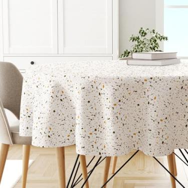 Imagem de Toalha Mesa Plástica Térmica Paint 4 Lugares Redonda 1,38