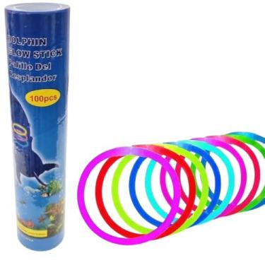 Imagem de Kit com 100 Unidades De Pulseira Neon, Brilhantes, Festa