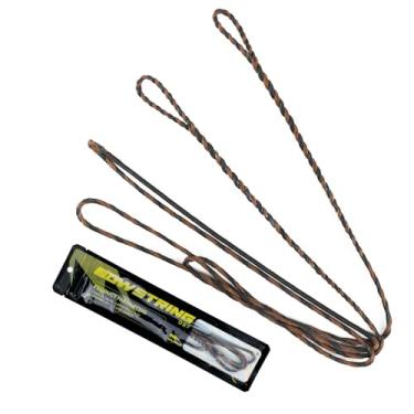 Imagem de LWANO D97 Corda de arco flamengo - Corda de substituição feita à mão para arco recurvo tradicional de arco longo (preto + marrom, AMO 152 cm (comprimento real 144,8 cm)