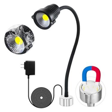 Imagem de WangJiaTai Luz Magnética À Prova D'Água, Luz De Trabalho Led, Luz De Máquina Led, Com Pescoço De Ganso Flexível E Base Magnética, Lâmpada Para Ferramentas De Oficina Para Torno, Bancada De Trabalho,