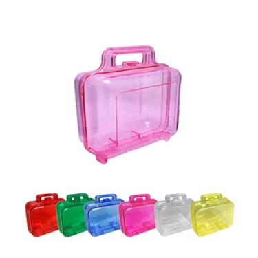 Imagem de Kit 50 Massinha Modelar + 50 Bolha Sabão + 100 Cortador + 50 Maletinha Acrílico Lembrancinha (Rosa)