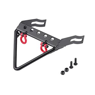 Imagem de plplaaoo RC Crawler Steel Winch Mount for SCX10 1 10 Front Bumper, Flat Design with Pointed for Enhanced Crawling Performance and (Pointed Toe: 5.4 X 4.4 X 2.6cm / 2.1 X 1.7 X 1in)