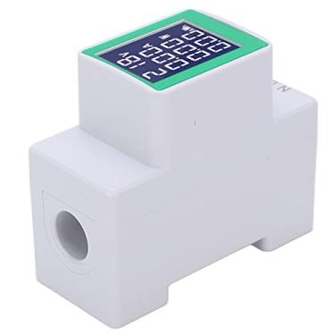 Imagem de Wattímetro Ferroviário Multifuncional LCD Akozon PZEM-008, Voltímetro Amperímetro Digital, de Medidor de Corrente de Tensão de Alimentação AC 50-300V para Equipamentos