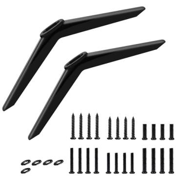 Imagem de Rimous Suporte de TV para TCL Roku TV Pernas de substituição compatível com 71.1 cm 81.3 cm 101.6 cm 109.2 cm 124.5 cm 127.0 cm 139.7 cm 165.1 cm TCL Roku TV Stand Legs Base Pés com parafusos fácil
