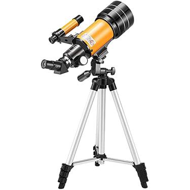 Imagem de CUTPOIY Com tripé e tripé acessórios móveis, Telescópica astronômica com e à prova d'água, telescópio monocular super teleobjetiva 30070 4K 70 mm