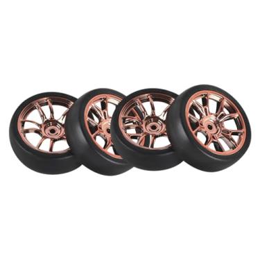 Imagem de Esquirla Pacote com 4 Pneus de Drift RC para Caminhão Elétrico na Escala 1:18, Ouro